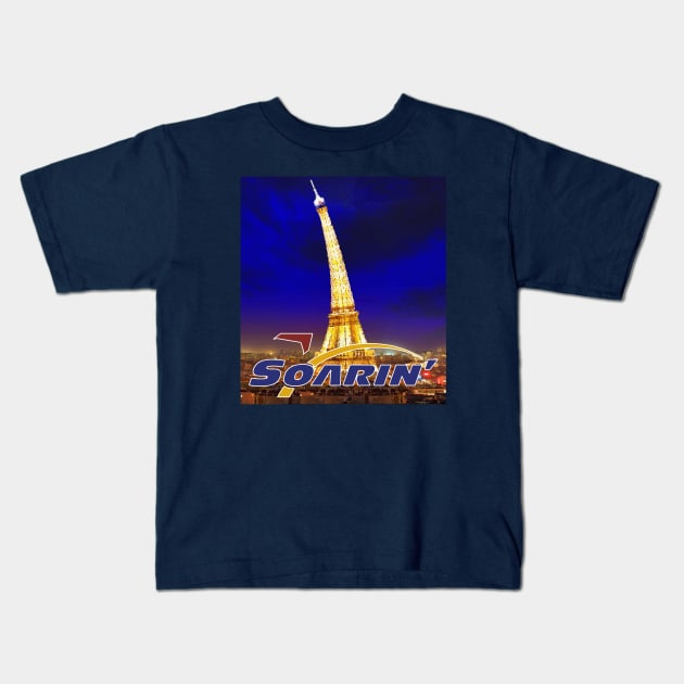 Soarin' - Bent Eiffel Tower Kids T-Shirt by Tomorrowland Arcade